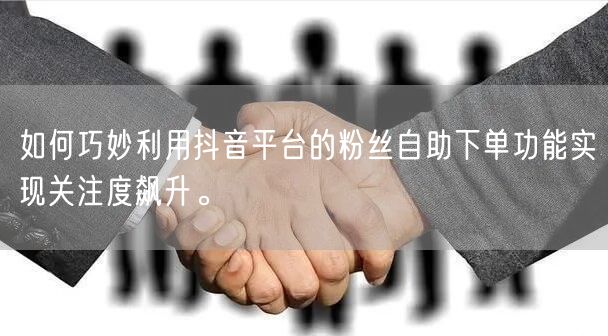如何巧妙利用抖音平台的粉丝自助下单功能实现关注度飙升。