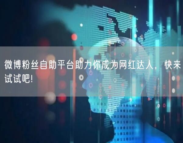 微博粉丝自助平台助力你成为网红达人，快来试试吧!
