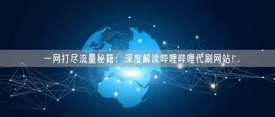 一网打尽流量秘籍：深度解读哔哩哔哩代刷网站！