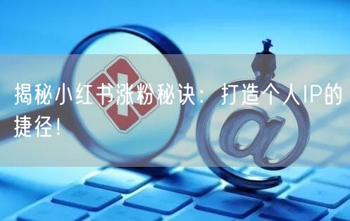 揭秘小红书涨粉秘诀:打造个人IP的捷径!